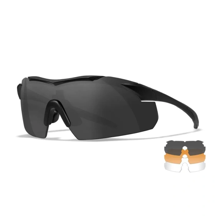 Okulary taktyczne Wiley X Vapor 2.5 Set 3in1 - Matte Black (3502)
